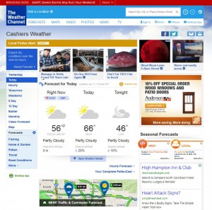 cashiers-weather-live
