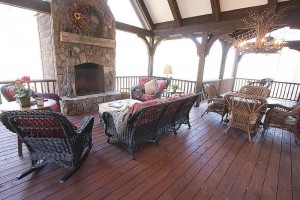 Screened Porch with Fireplace